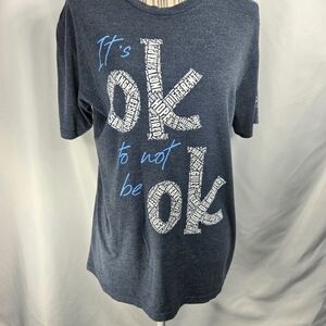 It's OK to Not Be OK Highmark Caring Place for Grieving Blue Tee Shirt Medium